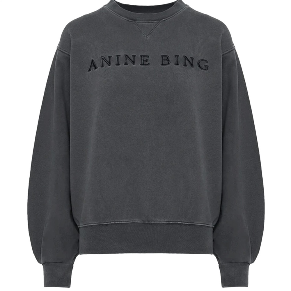 Anine Bing Esme Sweatshirt in Washed Indigo